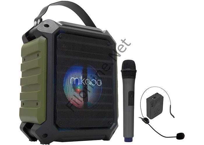 MİKADO MD-115BT 20W 2 ADET KABLOSUZ EL + BAŞ - ENSE MİKROFONLU USB / SD BLUETOOTHLU TOPLANTI ANFİSİ 