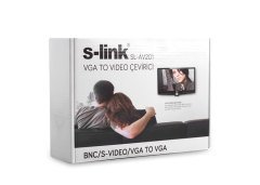 S-Link Sl-Av201 Çevirici Vga To Video Çevirici BNC/S-VİDEO Bilgisayardan Televizyona Dönüştürücü
