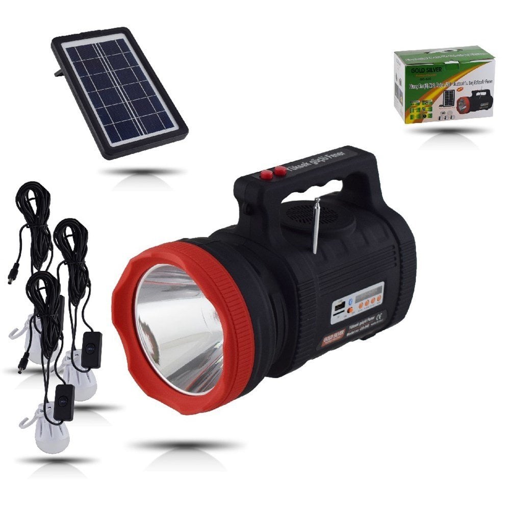 GOLD SİLVER GS-540 GÜNEŞ ENERJİLİ SOLAR LAMBA  GÜNEŞ ENERJİLİ MP3/RADYO/BLUETOOTH