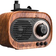 MİKADO MN-S19 AHŞAP USB + AUX + TF KART + BLUETOOTH KLASİK RETRO GRAMOFON MÜZİK KUTUSU