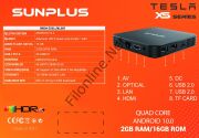 SUNPLUS TESLA XS SERIES ANDROID 10 BOX 2GB HAFIZA 16GB RAM 4K ANDROID TV