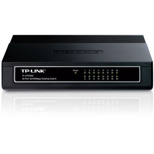 TP-LINK TL-SF1016D SWITCH 16 PORTLU 10/100 MBPS MDI / MDIX DESTEKLİ  IEEE 802.3X FLOW KONTROL SWITCH