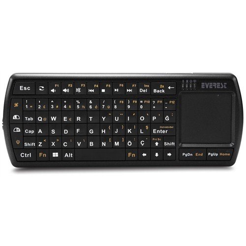 KLAVYE Q MULTIMEDIA KABLOSUZ USB 2.4 GHZ FLASH ÖZELLİĞİ TOUCHPAD KABLOSUZ KLAVYE EVEREST IPW250FTUK