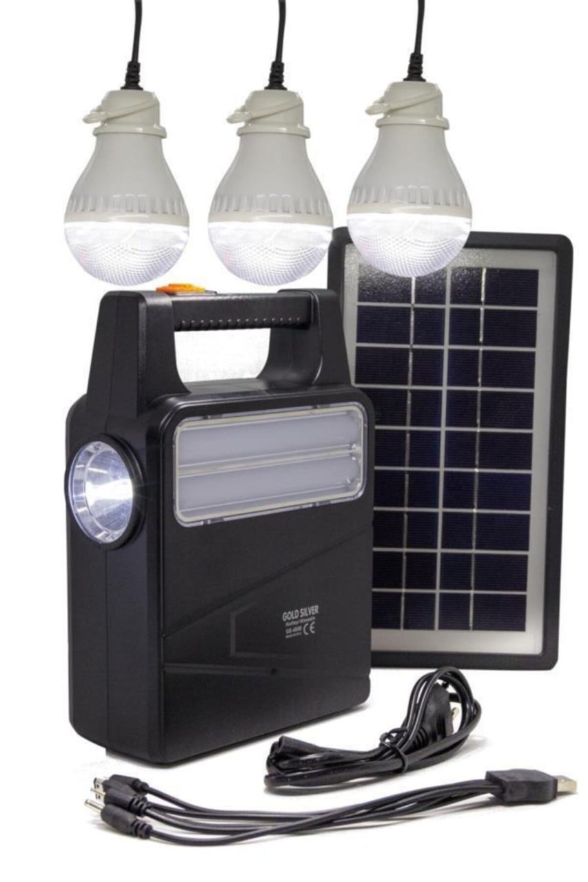 GOLD SİLVER GS-4000 GÜNEŞ ENERJİLİ SOLAR LAMBA 9V 3.5W 3 ADET 3W LED 6V 4AH AKÜ/PİL SOLAR LAMBA