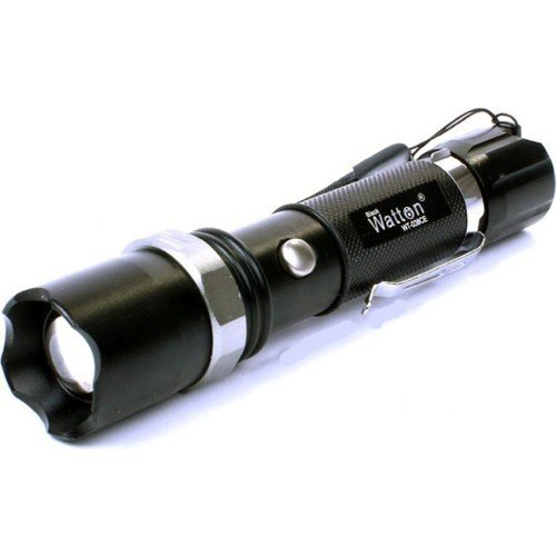 WATTON WT-038 ŞARJLI EL FENERİ 15.5 UZUNLUK  VE ULTRA YÜKSEK LED LAMBA BEYAZ IŞIK 3 MOD AYDINLATMA