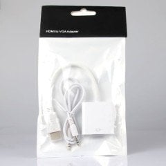 ÇEVİRİCİ KABLO HDMI TO VGA+AUX MİNİ HDMI' DAN VGA+AUDIO ÇEVİRİCİ DÖNÜŞTÜRÜCÜ KABLO ( YENİ VERSİYON )