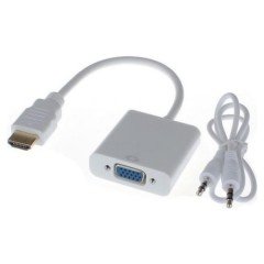 ÇEVİRİCİ KABLO HDMI TO VGA+AUX MİNİ HDMI' DAN VGA+AUDIO ÇEVİRİCİ DÖNÜŞTÜRÜCÜ KABLO ( YENİ VERSİYON )