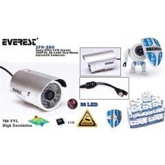EVEREST SFR-380 GÜVENLİK KAMERASI 700TVL 36 LEDLİ OSD MENÜ SONY EEFIO CCD SENSÖR GÜVENLİK KAMERASI
