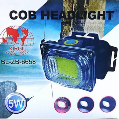 KIRGIL BL-ZB-6658 KAFA LAMBASI 3xAAA 5W PİLLİ COB HEADLIGHT COB LED KAFA LAMBASI