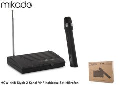 MİKADO MCW-44B MİKROFON SETİ KABLOSUZ 2 KANAL VHF 40 HZ - 16 KHZ +/- 3DB  FREKANS MİKROFON SETİ