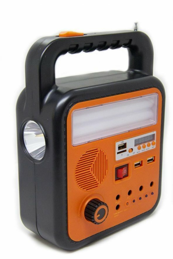 GOLD SİLVER GS-902P GÜNEŞ ENERJİLİ SOLAR LAMBA 6V 3W GÜNEŞ PANELİ  MP3/FM/USB KAMP FENERİ IŞILDAK