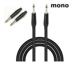 Fully G526E Mikrofon Kablosu 6.3 Mono Erkek / Erkek Gitar Jak  Mikrofon Kablosu 5 Metre
