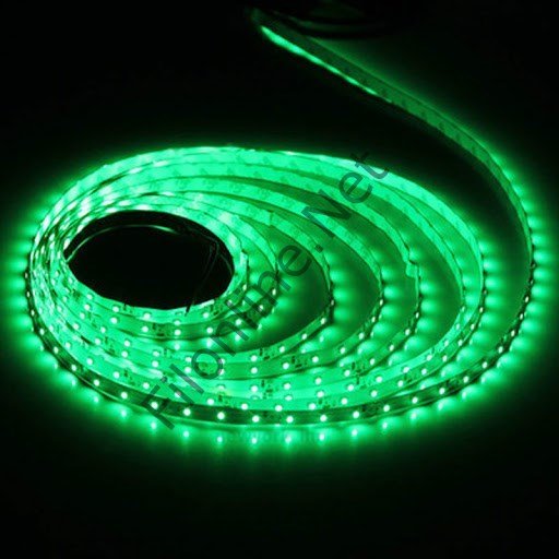3528 Şerit Led 60Led IP20 Şerit Led Tek Çipli Silikonsuz Yeşil Renk 5 metre Şerit Led