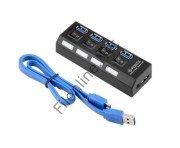 FULLY S-8021 4 PORT USB 3.0V ANAHTARLI IŞIKLI USB ÇOKLAYICI