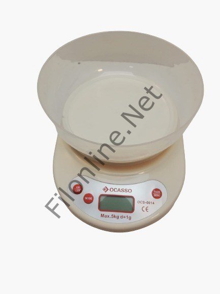 OCASSO OCS-0014 DİJİTAL MUTFAK TARTISI KAPASİTE 5 KG/1G BASKÜL HASSAS ÖLÇÜM  MUTFAK TARTISI BEYAZ