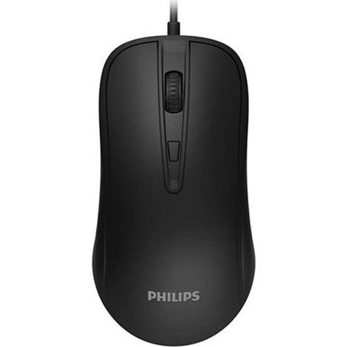 PHILIPS SPK 7214 MOUSE 1000DPI USB ERGONOMİK TASARIM SİYAH MAT KAPLAMA KABLOLU MOUSE