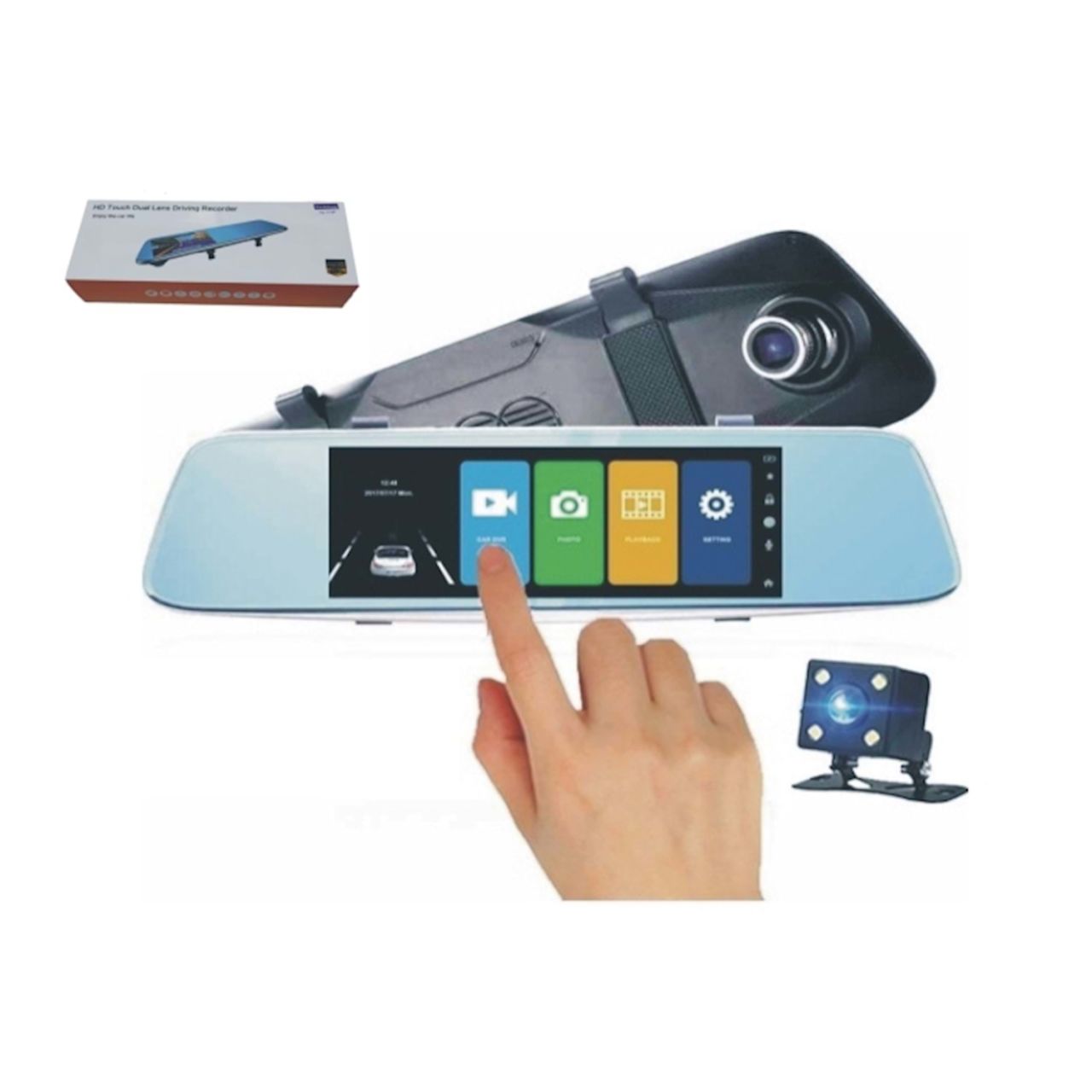 TECHLINK TE-715P DİKİZ AYNA 7'' DOKUNMATİK EKRAN 14 MP FULL HD 1080P OTO DİKİZ AYNA