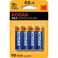 KODAK MAX SUPER PİL ALKALİN KALEM PİL AA x4  ALKALINE PİL