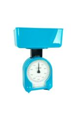 KİWİ KS-1111 MUTFAK TARTISI HAZNELİ 500ML KASE DARA AYARLAMA MEKANİK MUTFAK TERAZİSİ MAVİ
