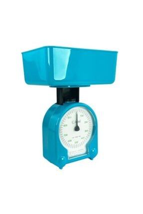KİWİ KS-1111 MUTFAK TARTISI HAZNELİ 500ML KASE DARA AYARLAMA MEKANİK MUTFAK TERAZİSİ MAVİ