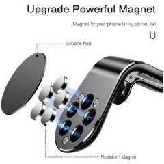 ARAÇ İÇİ TELEFON TUTUCU  5 ADET NEODİMYUM MIKNATISLI 360° DÖNDÜRÜLEN ARAÇ İÇİ TELEFON TUTUCU SİYAH