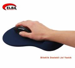 MOUSE PAD SİLİKONLU JEL BİLEKLİKLİ 250*190*20 MAVİ ELBA