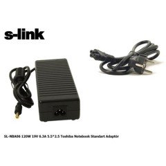 S-Link Sl-Nba06 Toshiba Notebook Standart Adaptör 120W 19V 6.3A 5.5*2.5