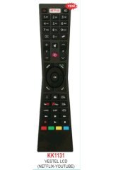 LCD TELEVİZYON KUMANDASI VESTEL NETFLIX VE YOUTUBE TUŞLU LCD UZAKTAN TELEVİZYON KUMANDASI KK1131