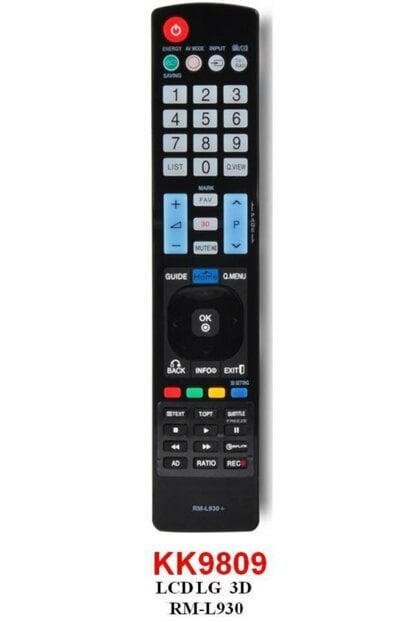 LCD TELEVİZYON KUMANDASI LG 3D RM-L930+ UZAKTAN LCD TELEVİZYON KUMANDASI KK9809
