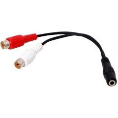 S-Link Sl-358 3.5 F To 2 Rca F Stereo Kablosu 15Cm Ses Kablosu