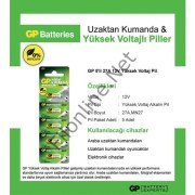 GP 27A 12V KUMANDA PİLİ ALKALİN SPESİFİK 5 'lİ KARTELA