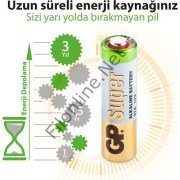 GP 27A 12V KUMANDA PİLİ ALKALİN SPESİFİK 5 'lİ KARTELA