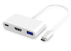 HYTECH HY-USBC20 ÇEVİRİCİ KABLO METAL TYPE-C TO HDMI+USB 3.0 +PD KABLO TAK KULLAN HDMI ÇEVRİCİ KABLO