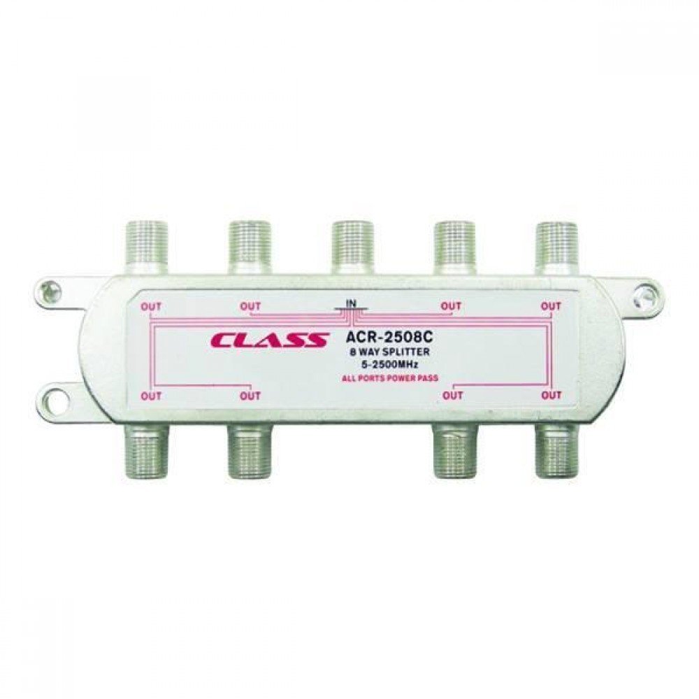 CLASS ACR 2508C 8'Lİ UYDU ANTEN DAĞITICI / ÇOĞALTICI SPLITTER 5-2500 MHZ 1X8 8'Lİ SPLITTER