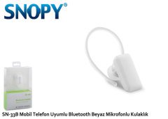 SNOPY SN-33B KULAKLIK BLUETOOTHLU MİNİ HAFİF STEREO MİKROFONLU BEYAZ KULAKLIK
