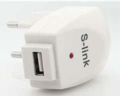 USB ŞARJ ALETİ LEDLİ GÖSTERGE 1000 MA 220 DEN USB ŞARJ ALETİ S-LINK SLX-47A