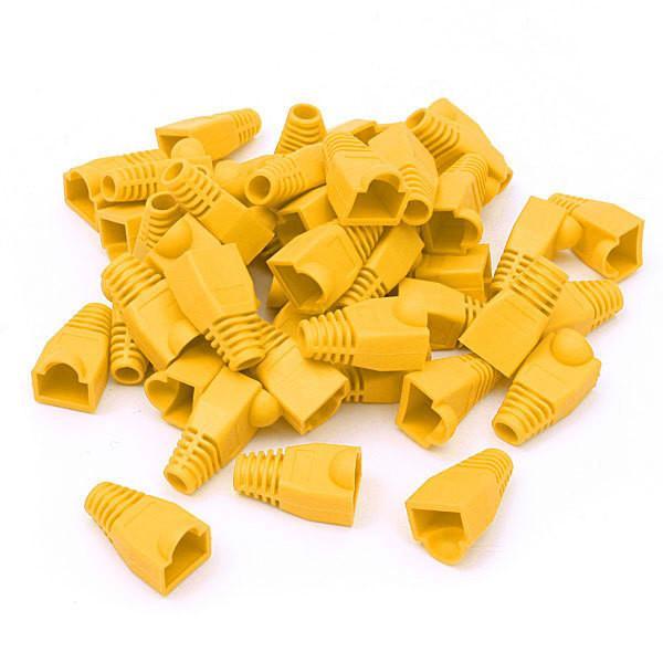 Rj-45 Kılıf RJ-45 Konnektör Koruyucu Kılıf RJ-45 Cover RJ45 Plastik Kılıf Sarı 25'li Paket