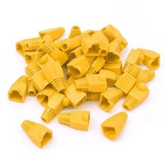 Rj-45 Kılıf RJ-45 Konnektör Koruyucu Kılıf RJ-45 Cover RJ45 Plastik Kılıf Sarı 25'li Paket