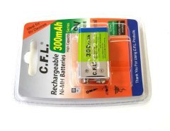 C.F.L 6F22 ŞARJ EDİLEBİLİR PİL 9V KARE PİL 300 MAH Ni-MH ŞARJLI PİL