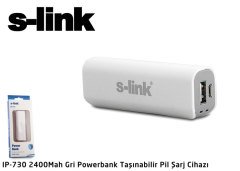 S-LINK IP-730 POWERBANK 2400MAH  ŞARJ ALETİ TAŞINABİLİR ŞARJ CİHAZI GRİ
