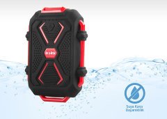 S-LINK IP-88 POWERBANK 10400MAH DAYANIKLI GÖVDE TAŞINABİLİR ŞARJ CİHAZI SİYAH/KIRMIZI POWERBANK