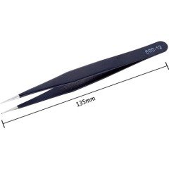WELLHISE ST-12 CIMBIZ PROFESYONEL CIMBIZ ANTİSTATİK TWEEZERS MANYETİK OLMAYAN CIMBIZ 135MM