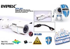 EVEREST SFR-381 GÜVENLİK KAMERASI SONY  CCD SENSÖR 6MM 700TVL 30 LEDLİ OSD MENU GÜVENLİK KAMERASI