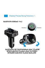 TYPED S-09 BASEUS CALL-TM04 ARAÇ ŞARJ ALETİ BLUETOOTH FM TRANSMİTTER ÇİFT ARAÇ ŞARJ ALETİ