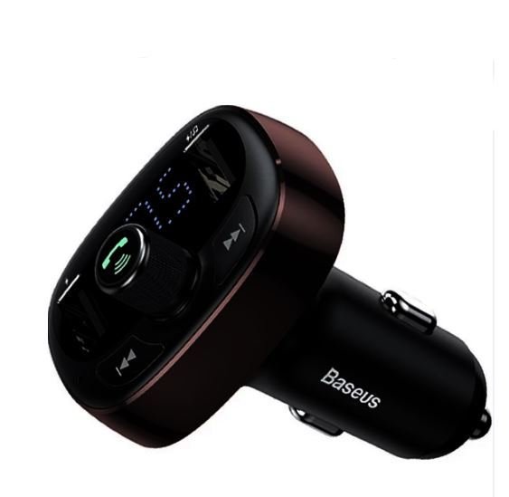 TYPED S-09 BASEUS CALL-TM04 ARAÇ ŞARJ ALETİ BLUETOOTH FM TRANSMİTTER ÇİFT ARAÇ ŞARJ ALETİ