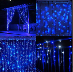 BEST CL-21300 LED PERDE 2X1M İÇ MEKAN AKAR LED PERDE DEKORATİF LED YILBAŞI AYDINLATMA MAVİ LED