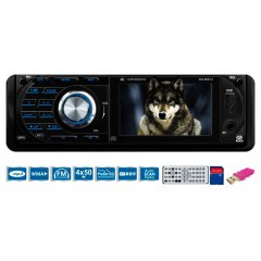 KAMASONİC KS MX13 OTO TEYP 4x50W  FM/FM/RDS/RCA/AUX/USB/SD/MMC/MP3/WMA/AV 3'' TFT EKRAN OTO TEYP