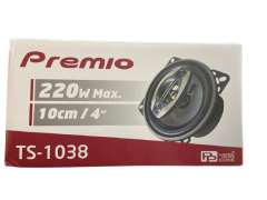 PRREMIO TS-1038 OTO HOPARLÖR 220 WATT 93DB 4 OHMS 10CM 4'' OTO HOPARLÖR