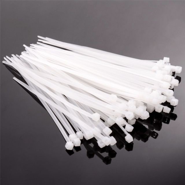 Cırt Kelepçe Bağı 100'lük Paket Beyaz Plastik  2.5 x 150 mm