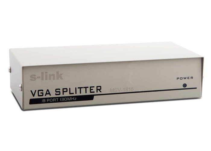 S-LINK MSV-1815 MONİTÖR SPLITTER 8 VGA 150MHZ75ΩDC 9V 50/60Hz 5W MONİTÖR SPLITTER